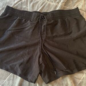 Kona Sol Black Athletic Shorts with Drawstring Waist